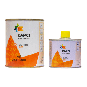 Kapci 2K Filler 625 Grey High Build Primer 1.25 Litre Kit, Grey