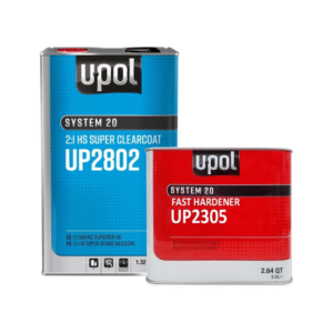 U-POL UP2802 High Gloss Clearcoat Kit Automotive Clear W/ UP2305 Fast Hardener